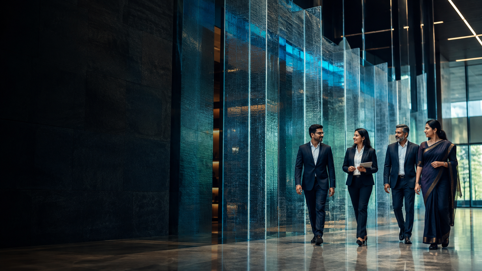 Business leaders moving through an aligned organisational environment